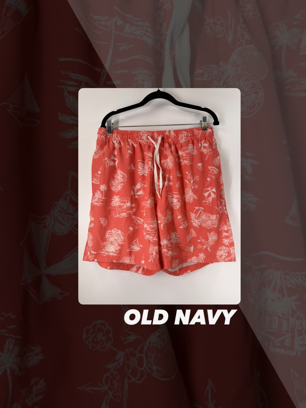 EUC Old Navy Beach Themed Swim Trunks